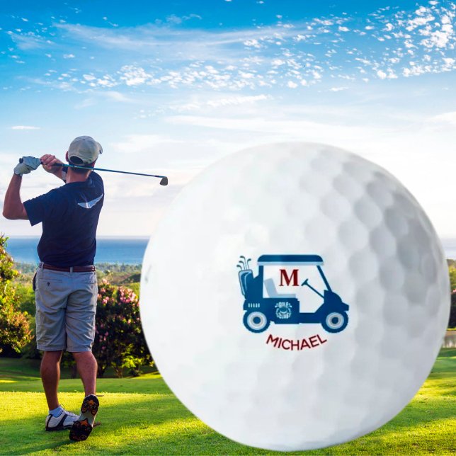 Pelotas De Golf Nombre único del monograma del carrito de golf del (Subido por el creador)
