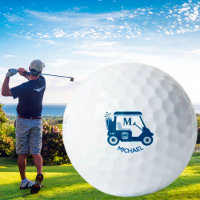Nombre único del monograma del carrito de golf del