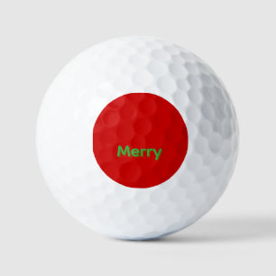 Pelotas De Golf Nombre verde alegre sobre rojo