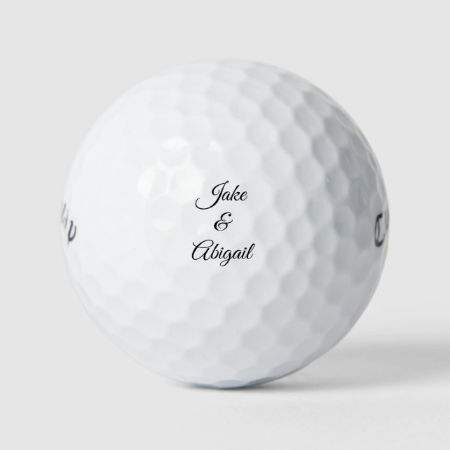 Pelotas De Golf Nombres de parejas de escritura Personalizado pers (Anverso)