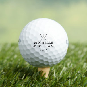 Pelotas De Golf Nombres Personalizados Fecha Aniversario de Boda