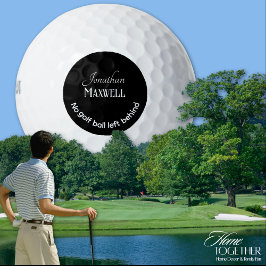 Pelotas De Golf Nombres Personalizados Modernos Negro Blanco Humor