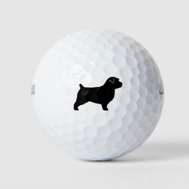 Pelotas De Golf Norfolk Terrier Silhouette (Anverso)
