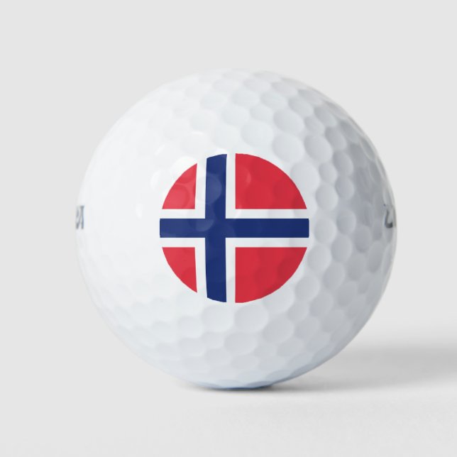 Pelotas De Golf Norway Flag Emblem (Anverso)