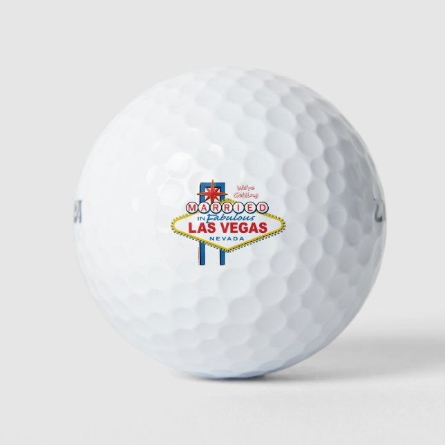 Pelotas De Golf Nos estamos casando en Las Vegas (Anverso)