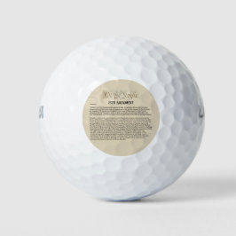 Pelotas De Golf Nosotros el Pueblo 25ª Enmienda Constitución Resis