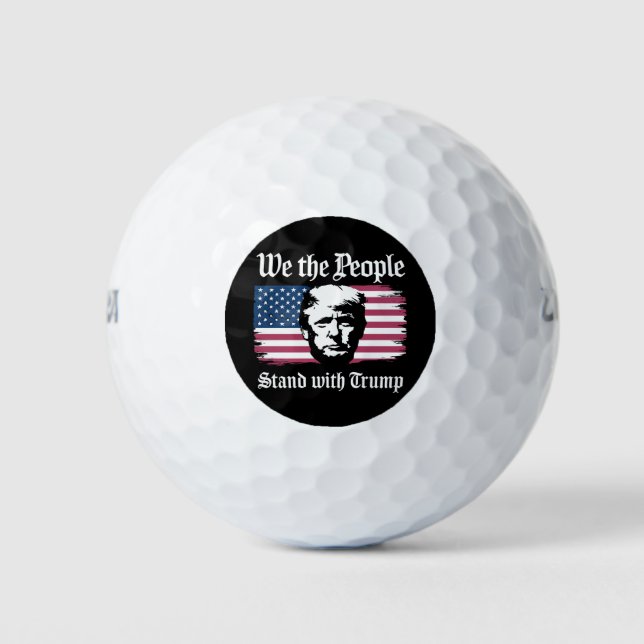 Pelotas De Golf Nosotros, el pueblo, apoyamos el apoyo de Donald T (Anverso)