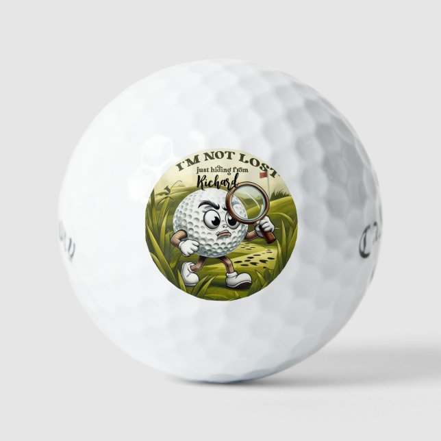 Pelotas De Golf Not Lost I'm Hiding Golf Ball - Funny Personalized (Anverso)