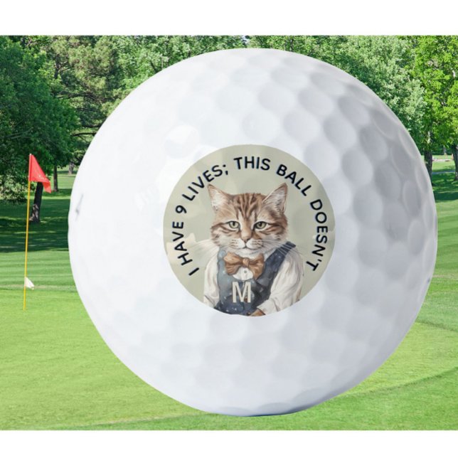 Pelotas De Golf Novedad personalizada divertida consejo de un gato (Subido por el creador)