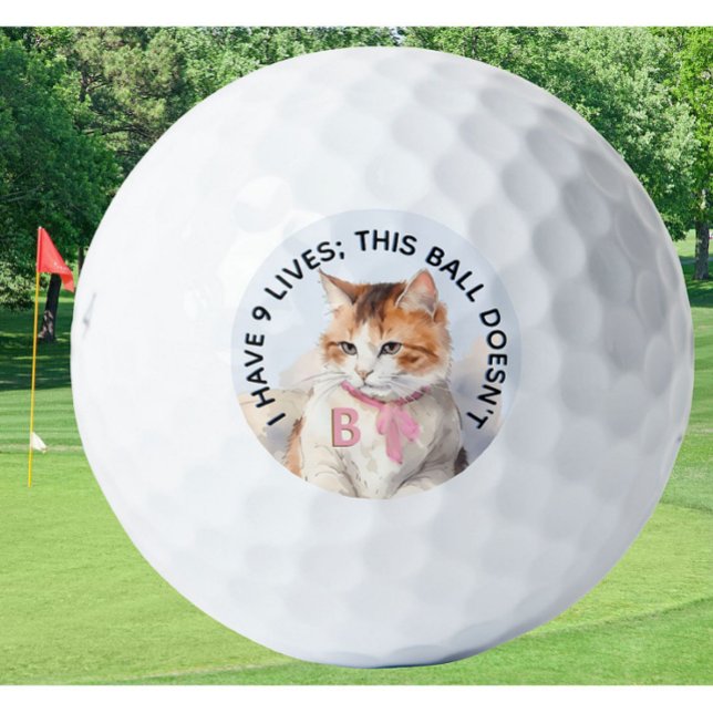 Pelotas De Golf Novedad personalizada divertida consejo de un gato (Subido por el creador)