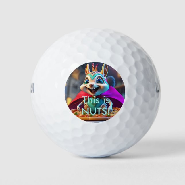 Pelotas De Golf Novedad Squirrel Pizza Nuts Golf Ball (Anverso)
