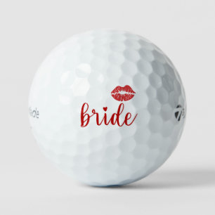 Pelotas De Golf Novia con golf de labios rojos