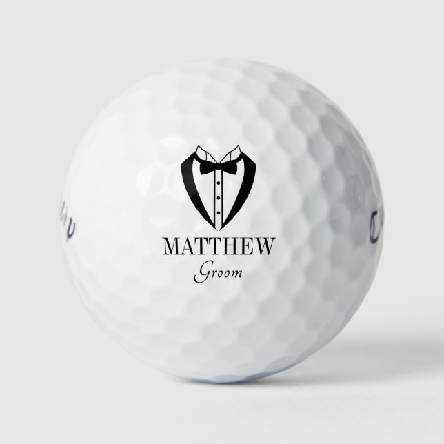Pelotas De Golf Novio Esmoquin (Anverso)