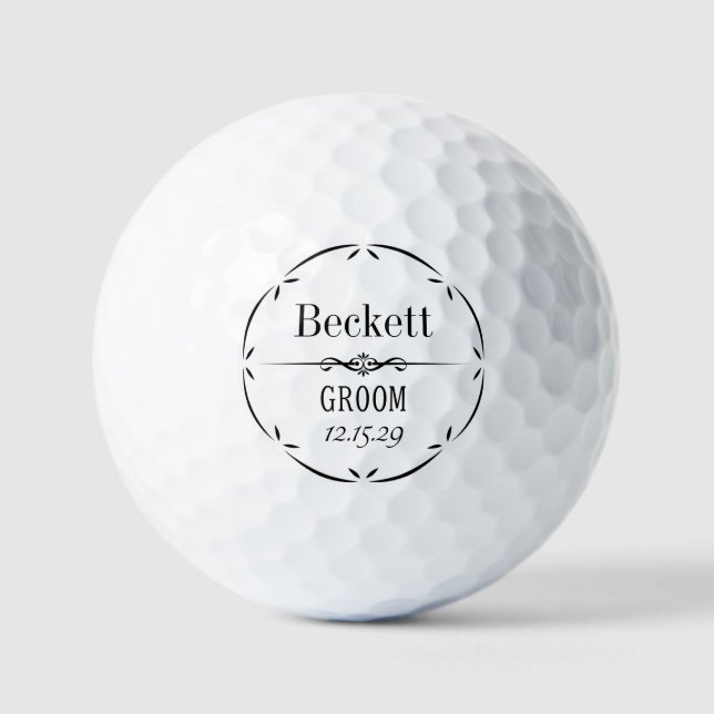 Pelotas De Golf Novio Personalizado (Anverso)