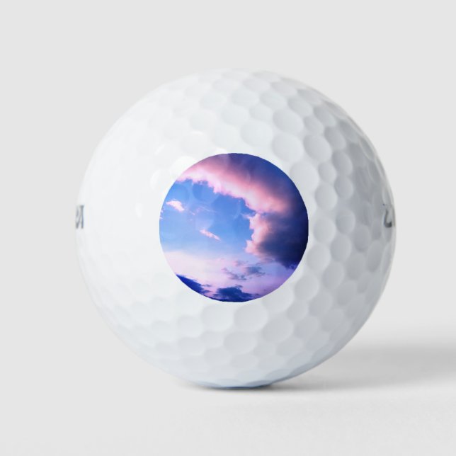 Pelotas De Golf Nubes rosadas (Anverso)