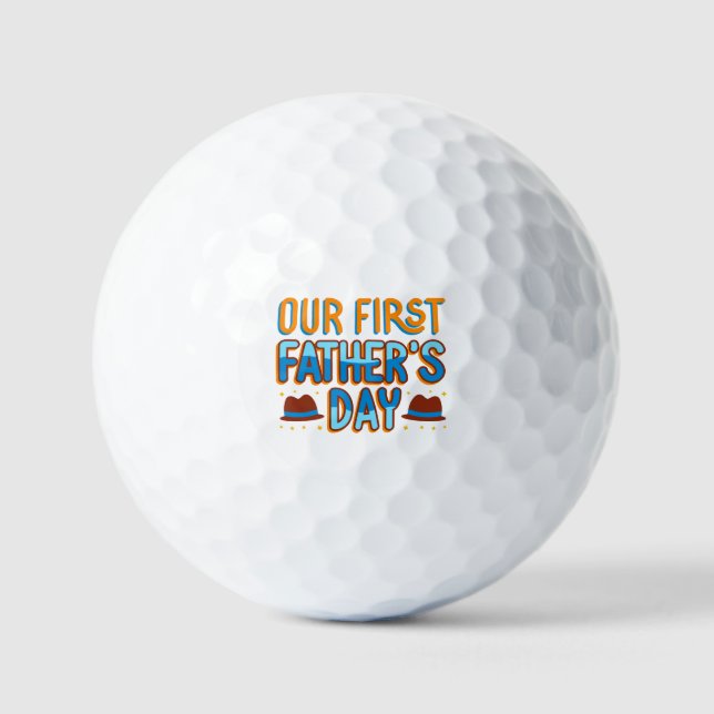 Pelotas De Golf Nuestro Primer Día del Padre (Anverso)