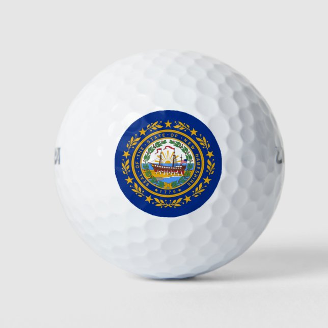 PELOTAS DE GOLF NUEVA BANDERA DE HAMPSHIRE (Anverso)