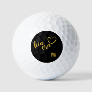 PELOTAS DE GOLF NUEVA ZELANDIA KIA ORA MAORI ORO MONOGRAM KIWI NZ