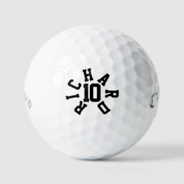 Pelotas De Golf Número de personalizado, nombre personalizado Impr