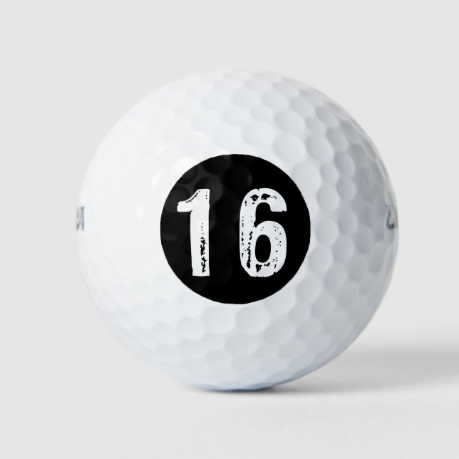 Pelotas De Golf Número deportivo 16 (Anverso)