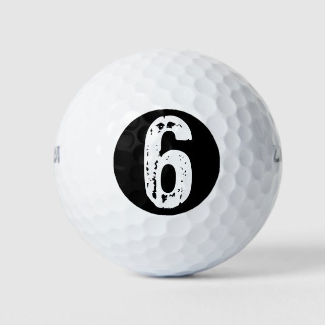 Pelotas De Golf Número deportivo 6 (Anverso)
