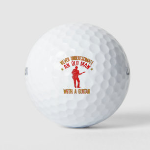 Pelotas De Golf Nunca Subestimes A Un Viejo Con Una Tinta De Guita