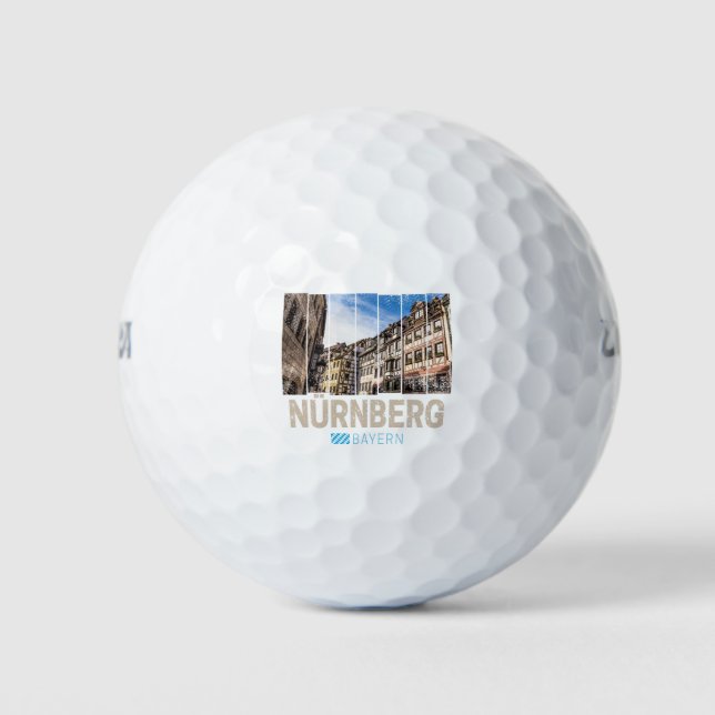 Pelotas De Golf Nuremberg Vintage Bavaria Alemania Souvenir (Anverso)