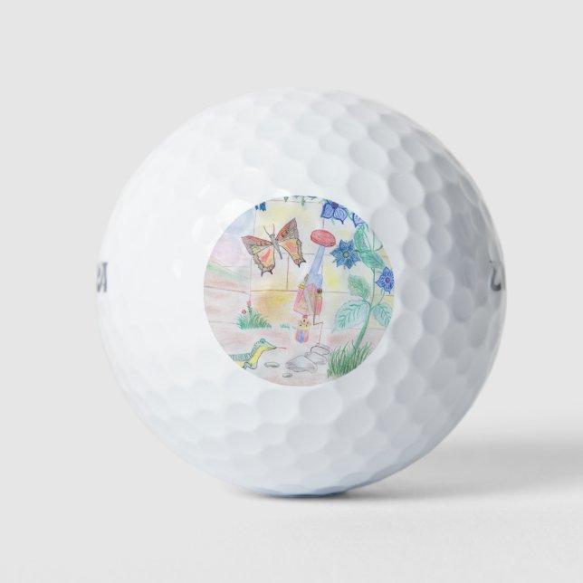 Pelotas De Golf Obra de arte de niños personalizados, juguete de d (Anverso)