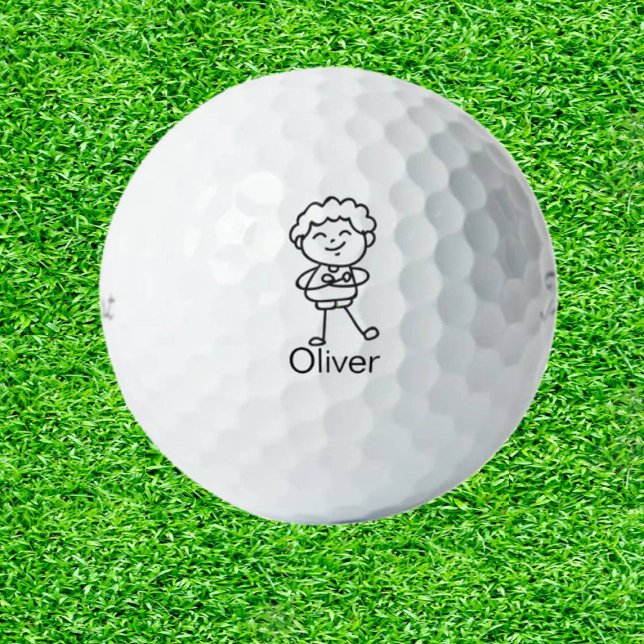 Pelotas De Golf Obra de arte moderna del doodle (Golf Balls, Reimagined: Art Meets Play!)