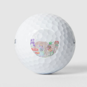 Pelotas De Golf Obras de arte de niños personalizados, dos ratones