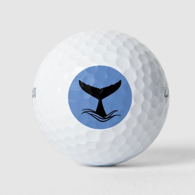 Pelotas De Golf Ocean Wave Whale Tail Golf Balls (Anverso)