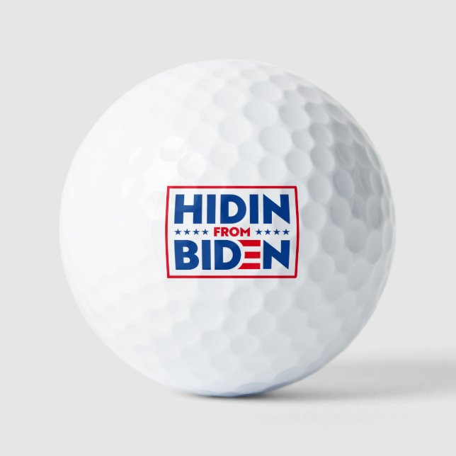 Pelotas De Golf Oculto de Biden, divertido anti Biden (Anverso)