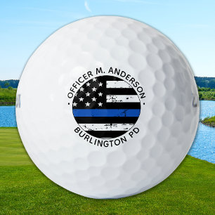 Pelotas De Golf Oficial de Policía Personalizado Línea Azul Delgad