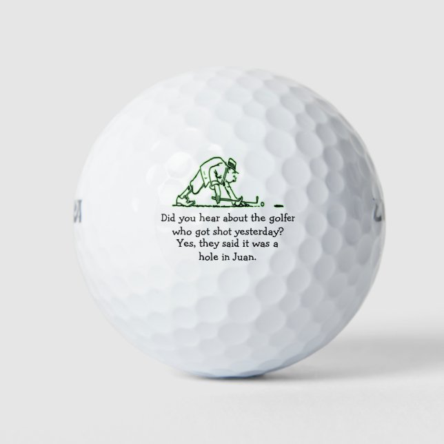 Pelotas De Golf ¿Oíste sobre el golfista que recibió un disparo -  (Anverso)