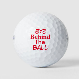 Pelotas De Golf Ojo detrás del texto de la pelota> Divertidas pelo
