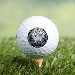 Pelotas De Golf Ojos azules del tigre blanco