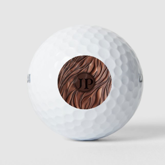 Pelotas De Golf Ola de fundición metálica de cobre 3D personalizad (Anverso)