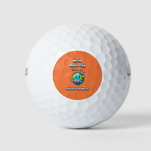 Pelotas De Golf Olas de sonido globales. (Anverso)