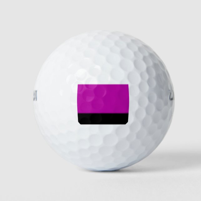 Pelotas De Golf Ombre blanco, rosa y negro (Anverso)