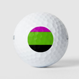 Pelotas De Golf Ombre rosa, verde y negro