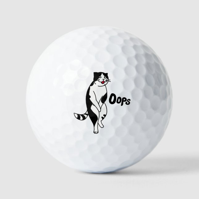 Pelotas De Golf Oops cat (Anverso)