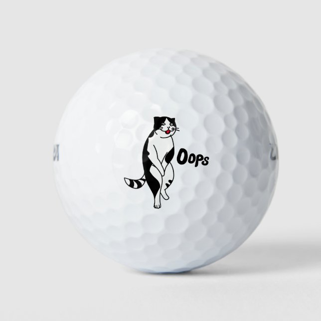 Pelotas De Golf Oops cat (Anverso)