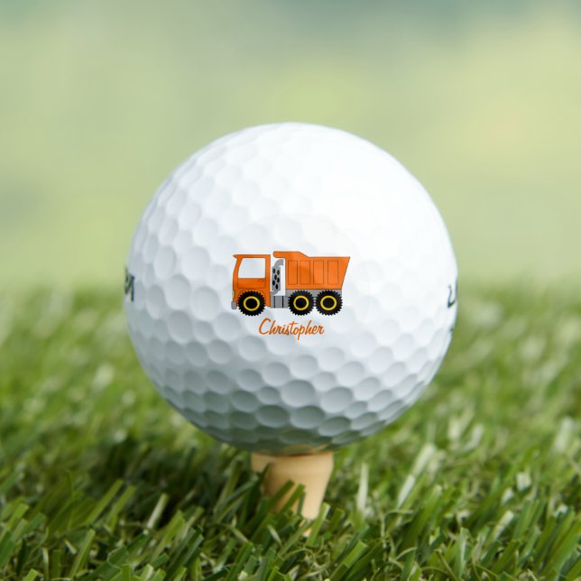 Pelotas De Golf Orange Dumper Truck Design (Camiseta in situ)