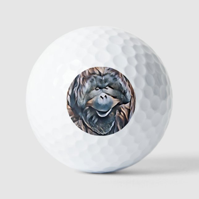PELOTAS DE GOLF ORANGUTAN (Anverso)