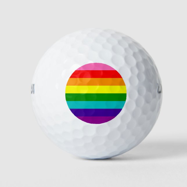 Pelotas De Golf Orgullo arco iris 8 retro (Anverso)