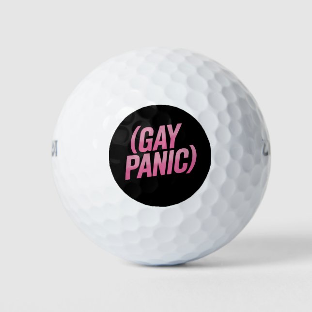 Pelotas De Golf Orgullo de protesta LGBTQ por el pánico gay (Anverso)