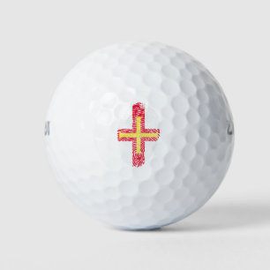 Pelotas De Golf Orgullo del país con huellas digitales de la bande