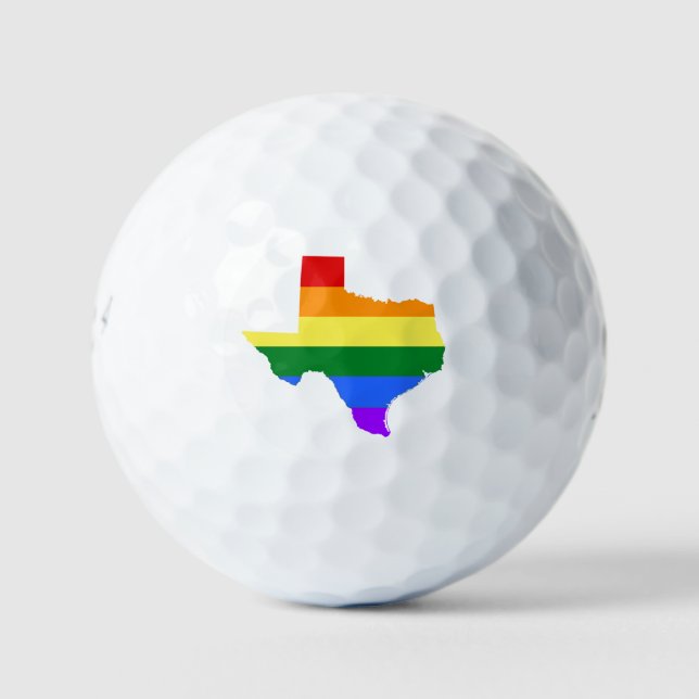 Pelotas De Golf Orgullo gay | Arcoiris de Texas (Anverso)