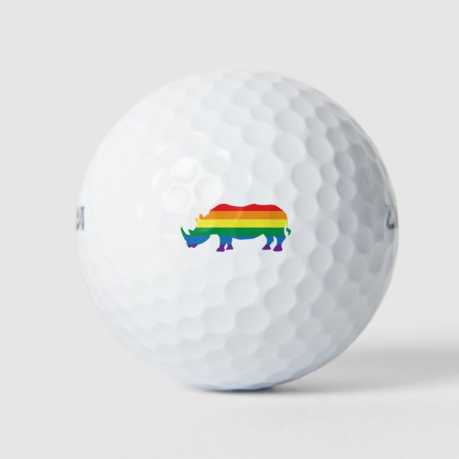 Pelotas De Golf Orgullo Gay-Rhino (Anverso)