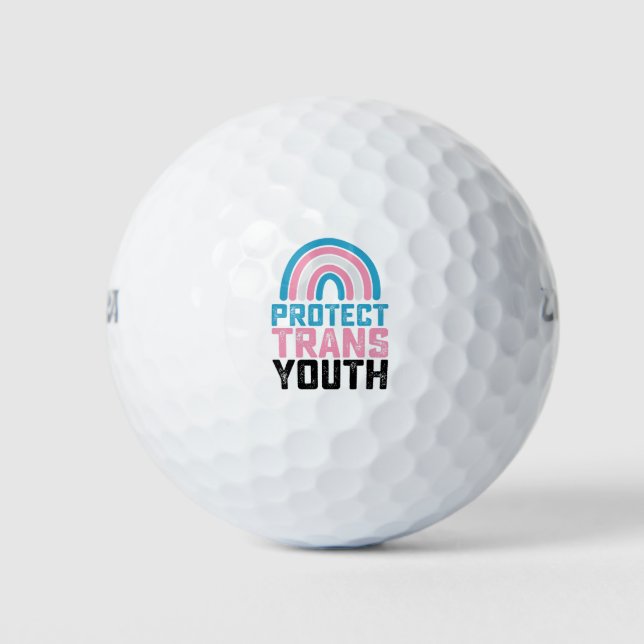 Pelotas De Golf Orgullo LGBT Protege a los Jóvenes Transexuales (Anverso)